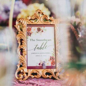Rose Gold Table Number Frames